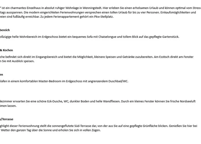 Steffi - Ostmarkstr 20, App 1 Wenningstedt-Braderup